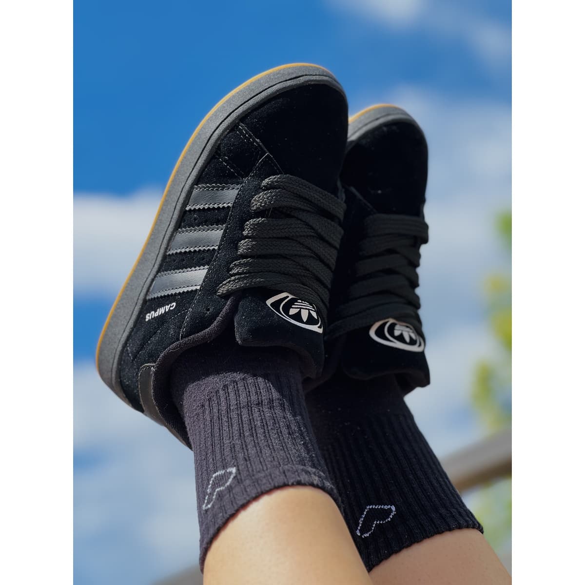 Lifestyle Campus Retro Skate Negro/Gum — ángulo alternativo