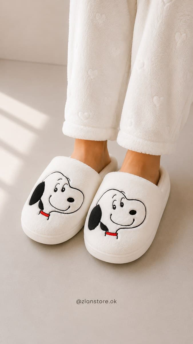 Pantuflas Perrito Blancas